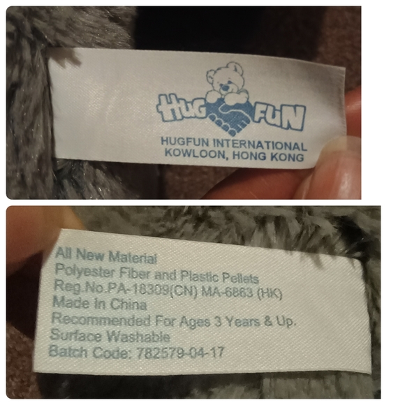 Hug Fun SITTING Mule DONKEY Gray and White Stuffed Animals Toys 14.5in - Picture 10 of 14